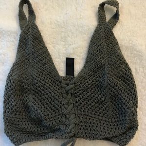 Windsor crochet green top